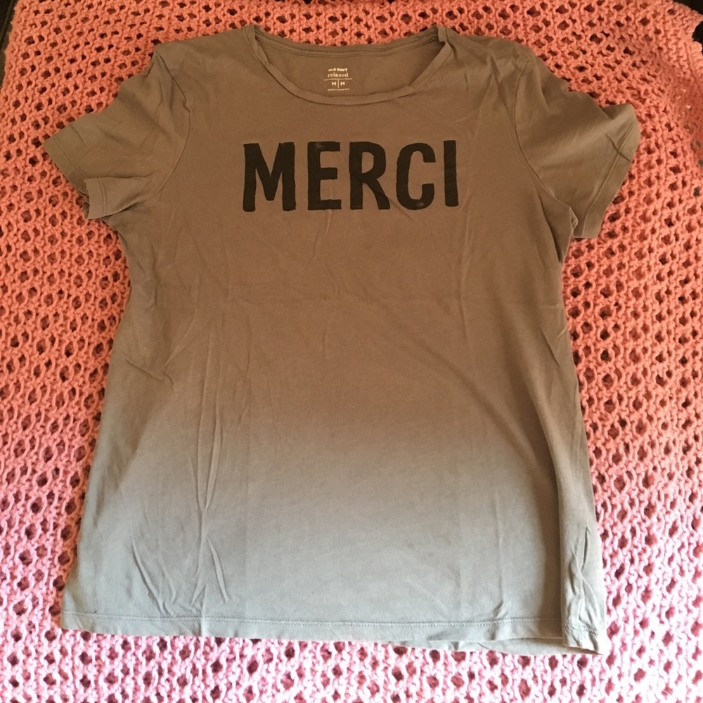 Old Navy Gray Merci Tee - Short Sleeve